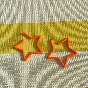 COPY - Fashion orange. acrylic star earrings ✨